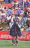 The Knight on patrol at Newcastle's first premiership match.