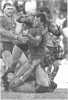David Boyd is smashed into the Leichhardt Oval turf.