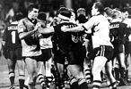 Paul Harragon and Martin Bella get in a right old barny.