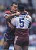 Paul Harragon and John Hopoate continue to acquaint themselves.