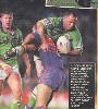 Matthew Johns lifts up Steve Walters.