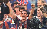 Marc Glanville with the cup in his last game in Australia.