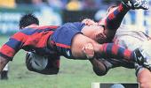 Owen Craigie does his Superman impression.
