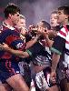 The tall and the short of it: Peter Shiels and Brett Boyd square up!