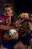Bill Peden tackles Nathan Hindmarsh.