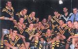 Australia celebrate a close win in a fantastic game.