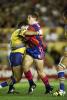 Grant Stuart charges into the Parramatta defence.
