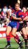 David Lomax makes a determined run.