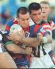 Matthew Johns is shut down by Scott Sattler.