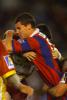 Steve Simpson is tackled.