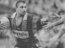 Owen Craigie fends off Bunnies.