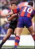 Matt Parsons tackles Stephen Kearney.