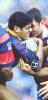 Steven Kearney is tackled.