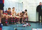 After the game in the dressing room: this is going to be one heck of a mad Monday.