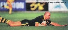 Ben Kennedy dives over as Australia defeat New Zealand Residents.