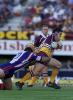 Luke Priddis is pulled down.