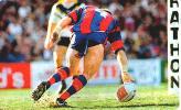 Adam MacDougall crosses for a try.