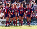 The boys celebrate a try.