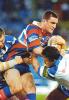 David Fairleigh with a determined charge.