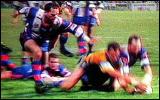 Adam MacDougall apparently didn't get to this ball first says video ref.