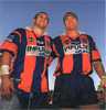Matthew Johns and Tony Butterfield after the match.