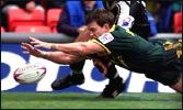 Matthew Gidley touches down to open the scoring.