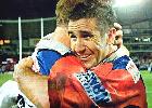 Andrew Johns and Adam MacDougall after the game part one.