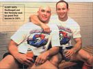 Ben Kennedy and Adam MacDougall in the dressing room, celebrate making Newcastle's second Grand Final!!!