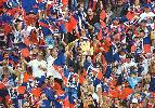 The crowd goes off at Newcastle's fifth try.