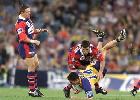 Andrew Johns shuts down PJ Marsh.