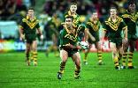 Man of the match Andrew Johns at work.