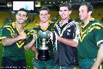 Johns, Buderus, Gidley and MacDougall with the cup.