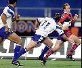 Mark Hughes sprints down the sideline.
