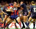 Matt Parsons stands in a tackle.