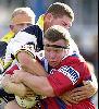 Glenn Grief gets tackled.