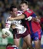 Wayne Evans makes a nice offload.