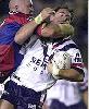 Ben Kennedy tackles Brad Fittler.