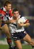 Paul Green tries to get past Sean Rudder - but NO DEAL!