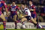 Brad Fittler running it to the line.