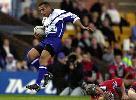 Hazem El Masri gets past a (rather early) Justin Ryder tackle to score ... again.