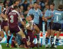 Matthew Gidley watches as Shaun Berrigan gets a try.