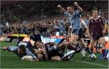 Robbie O'Davis can't stop Jason Moodie going over for what seems like the match-winner!
