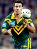 Andrew Johns about to take a pass.