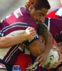 John Hopoate tackles someone ... maybe Anthony Quinn!