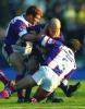 Rodney Howe up against the old club.