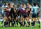 Queenslands frustrations boil over near the end of the game.