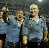 Andrew Johns and Ben Kennedy looking like they're posing in a menswear catalogue.
