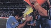 A disasterous end to the night for Andrew Johns.