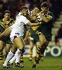 Danny Buderus watches Luke Ricketson go forward.