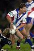 Matthew Gidley getting an offload away.
